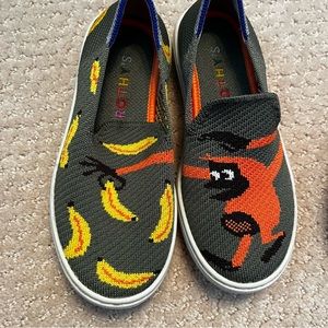 Kids knit monkey sneakers